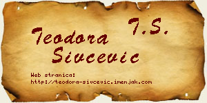 Teodora Sivčević vizit kartica
